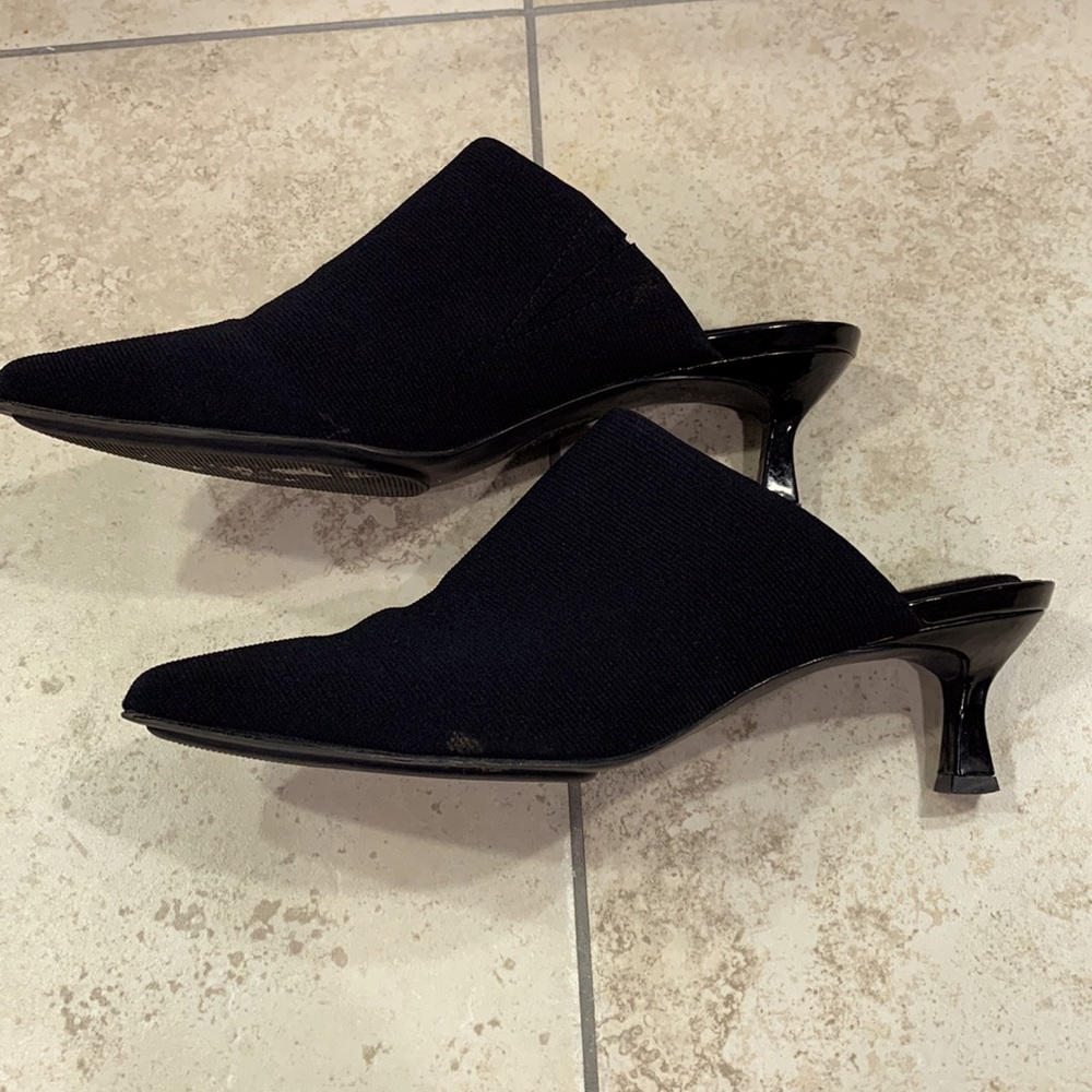 Anne Klein Flex black mule heels 7 1/2